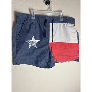Magellan Outdoors Texas Flag Elastic Waist Pull On Shorts Womens size XL